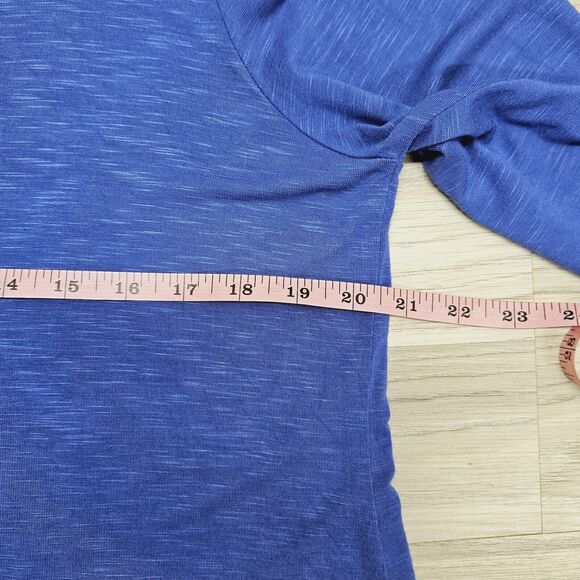 SOFT SURROUNDINGS Womens Blue V-Neck 3/4 Bell Sleeve Size Large - Picture 5 of 7